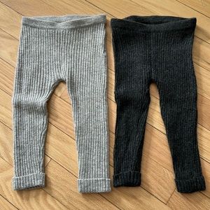 Zara Baby Bundle - gray 100% cashmere leggings